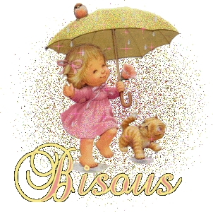 Gif animé bisous fillette
